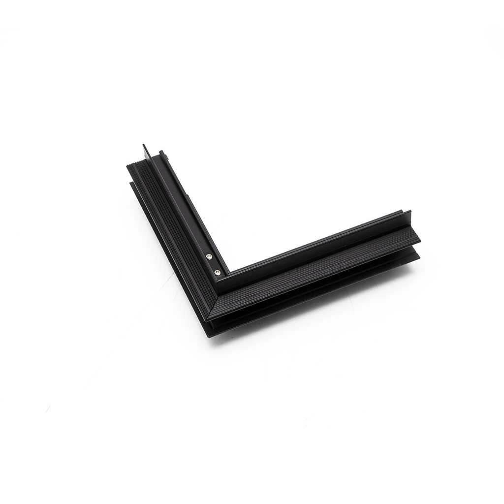 XCLICK S RECESSED CONNECTOR 90grd, EXTERNAL ANGLE, DIF. PLANES 48V DC IP20 BK