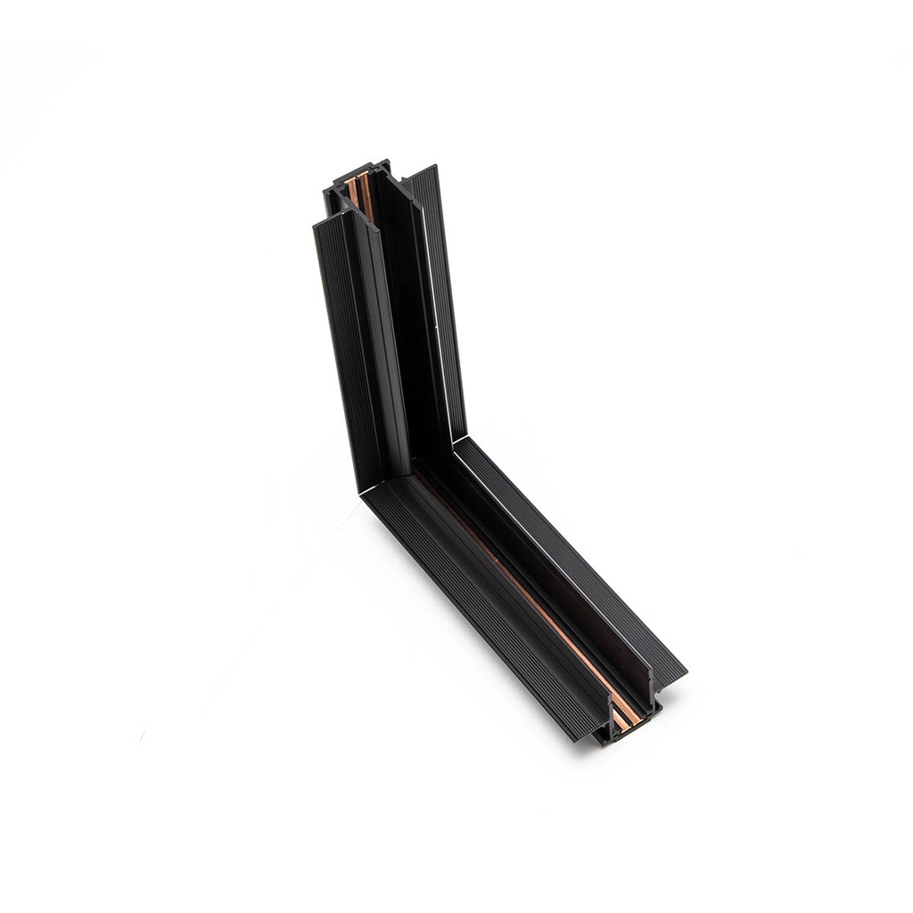 XCLICK S RECESSED CONNECTOR 90grd, INTERNAL ANGLE, DIF. PLANES 48V DC IP20 BK