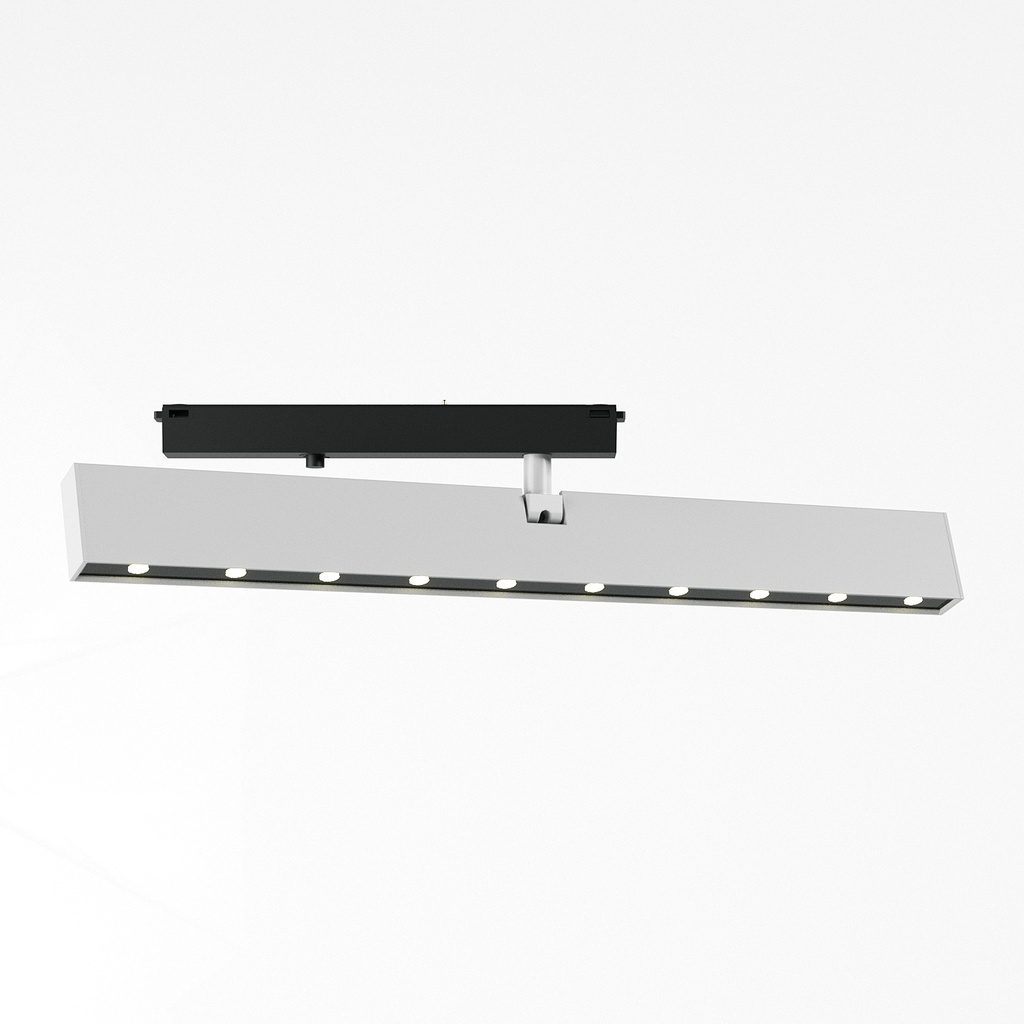 XCLICK S ADJ. LINEAR PROJECTOR 9W 48V DC 3000K CRI.90 20° 308x14,6x60 mm IP20 UGR<16 MWH (5.1.2)