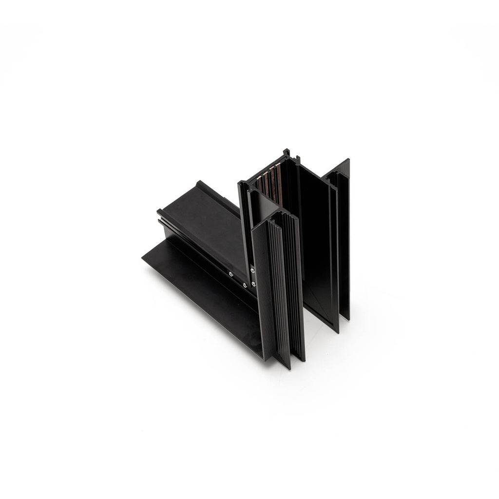 XCLICK M RECESSED CONNECTOR 90grd, EXTERNAL ANGLE, DIF. PLANES 48V DC IP20 BK