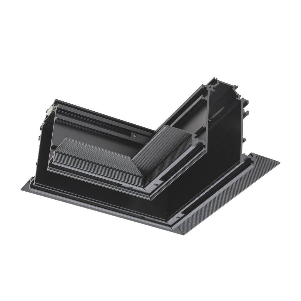 XTRIM M RECESSED CONNECTOR 90grd SAME PLANE 48V DC IP20 BK