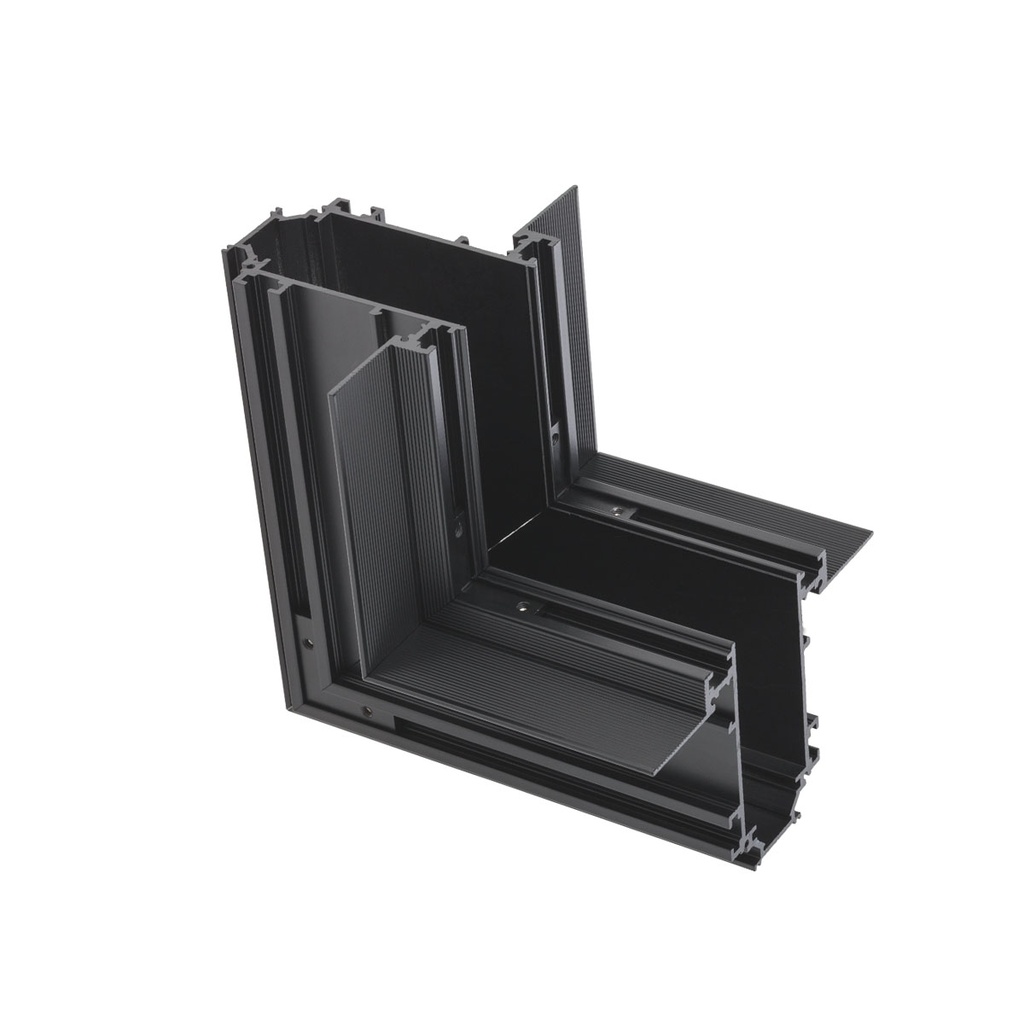 XTRIM M RECESSED CONNECTOR 90grd, INTERNAL ANGLE, DIF. PLANES 48V DC IP20 BK