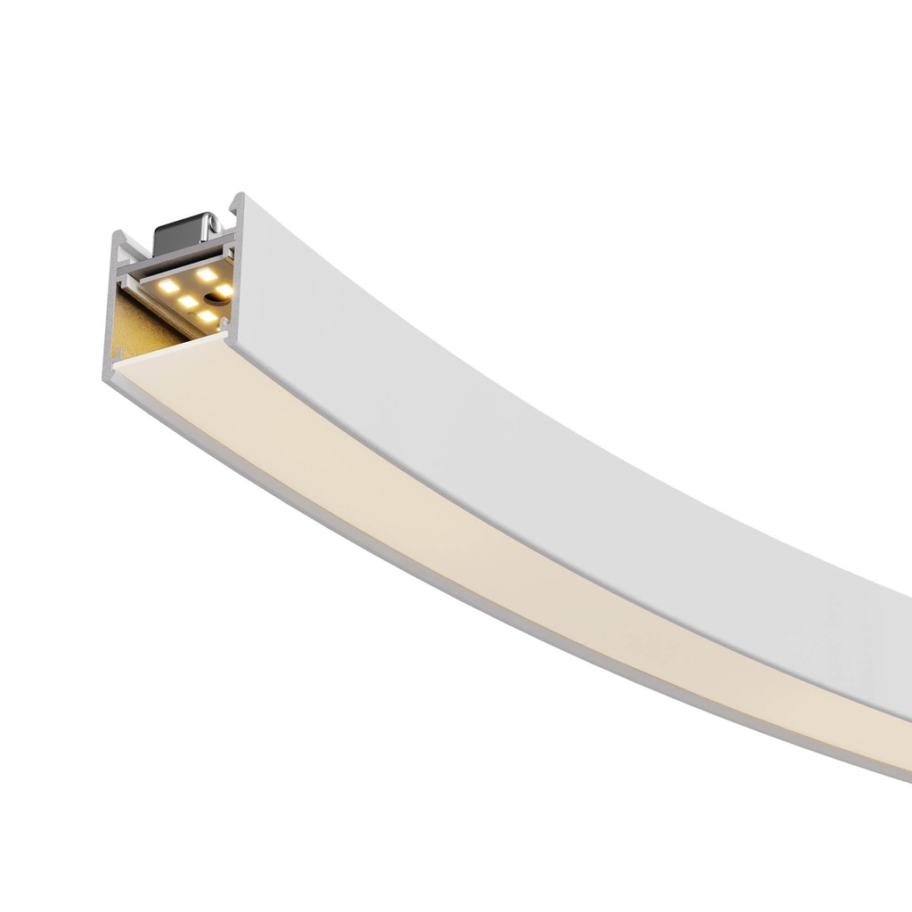XFREE S CURVED 2000mm 45dgr SURF./SUSP. LIGHT FITTING 35W 220-240V AC 3000K CRI.90 IP40 100dgr 1571mm SWH (4.1.2)
