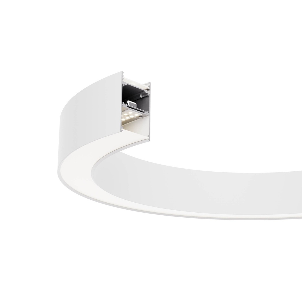 XFREE M CURVED DALI 500mm 60dgr SUSP. LIGHT FITTING D/I 16.5/5.5W 220-240V AC 4000K CRI.90 IP40 100dgr 524mm SWH (4.1.2)