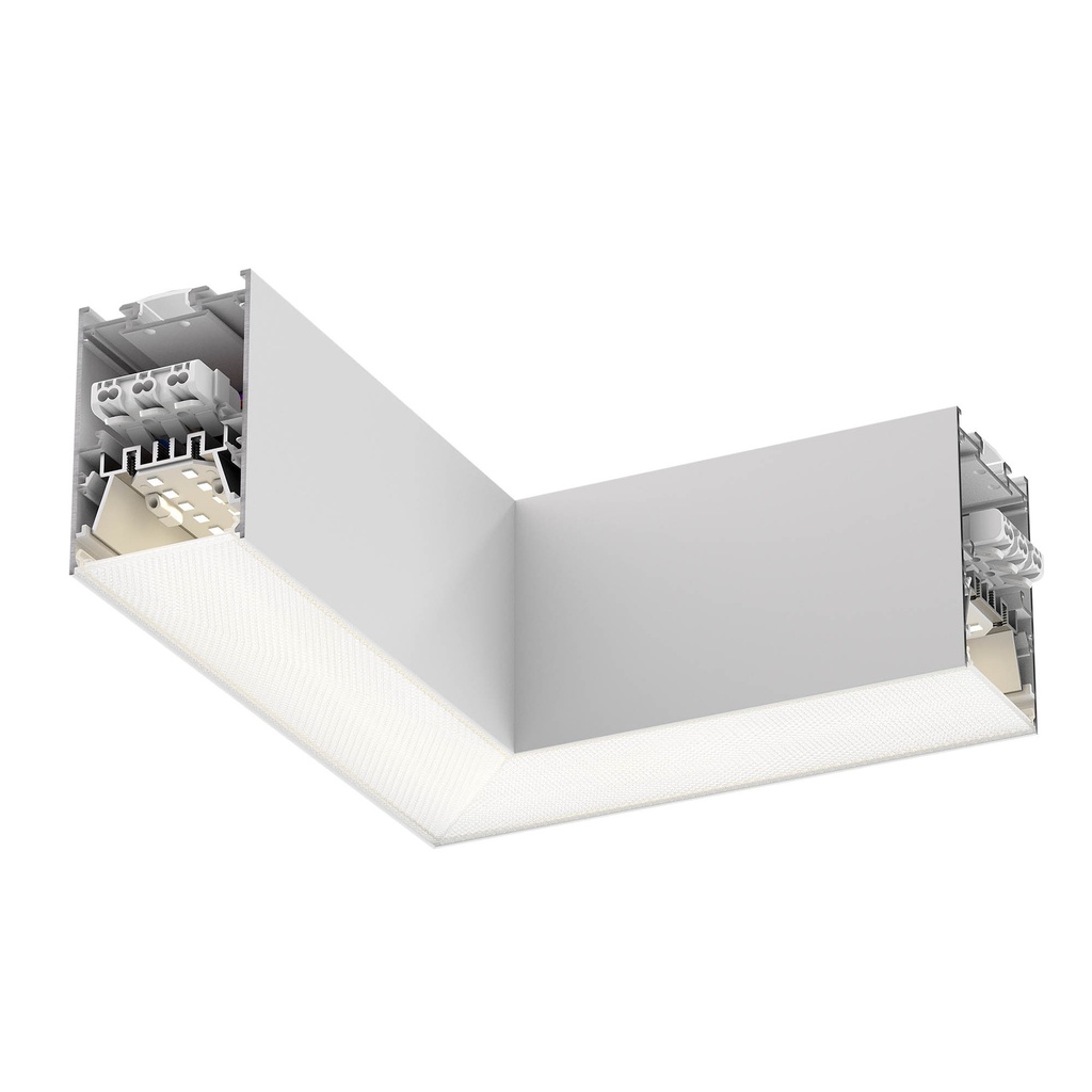 XROPE UGR SURF./SUSP. L-shape CONNECTOR 9W 220-240V AC 4000K UGR<19 CRI.90 IP40 80dgr SWH (5.1.2)