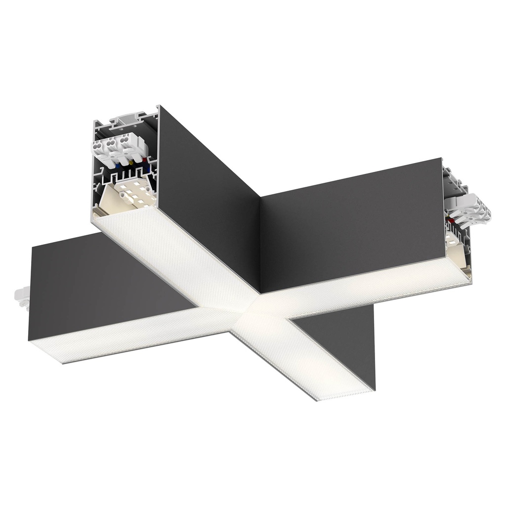XROPE UGR SURF./SUSP. X-shape CONNECTOR 18W 220-240V AC 4000K UGR<19 CRI.90 IP40 80dgr SBK (5.1.2)