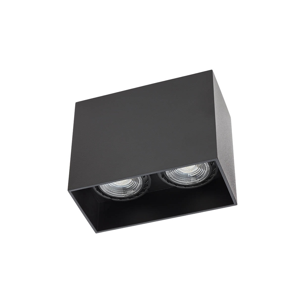 XCARD RECTANG. CEILING FITTING GU10/PAR16 2x50W max. 230V AC IP20 UGR<10 SBK (5.1.1)