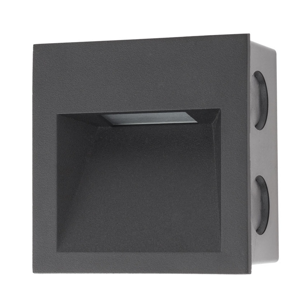 XGHOST IP20 WALL REC. FITTING 2W 100-240V AC 3000K CRI.80 MBK (5.1.2)