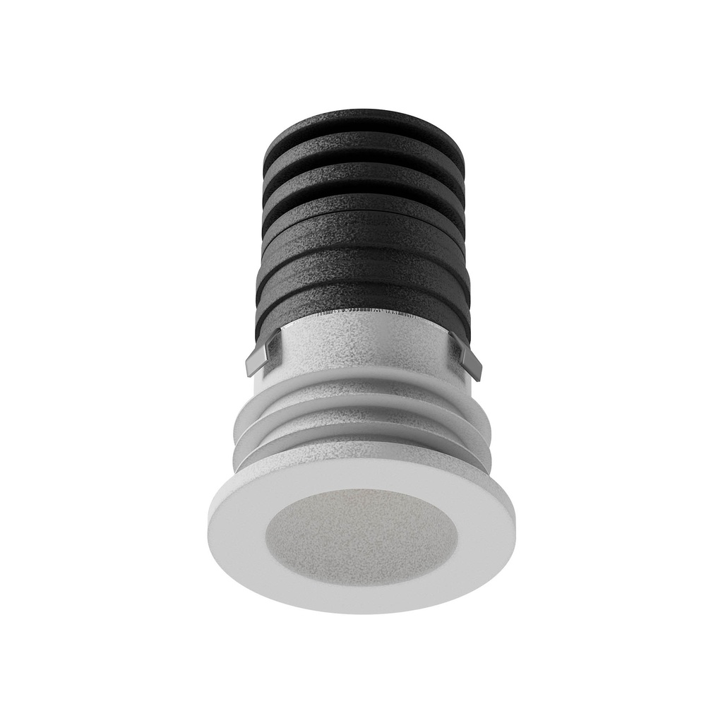 XNANO SMALL REC. FIXED DOWNLIGHT RND. W. RIM 1W 350mA 3000K CRI.90 50dgr IP44 SWH (5.1.2)