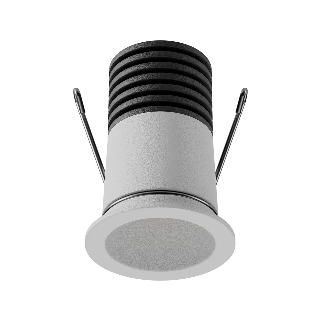 XNANO SMALL REC. FIXED DOWNLIGHT RND. W. RIM 2W 700mA 3000K CRI.90 36dgr IP44 SWH (5.1.2)