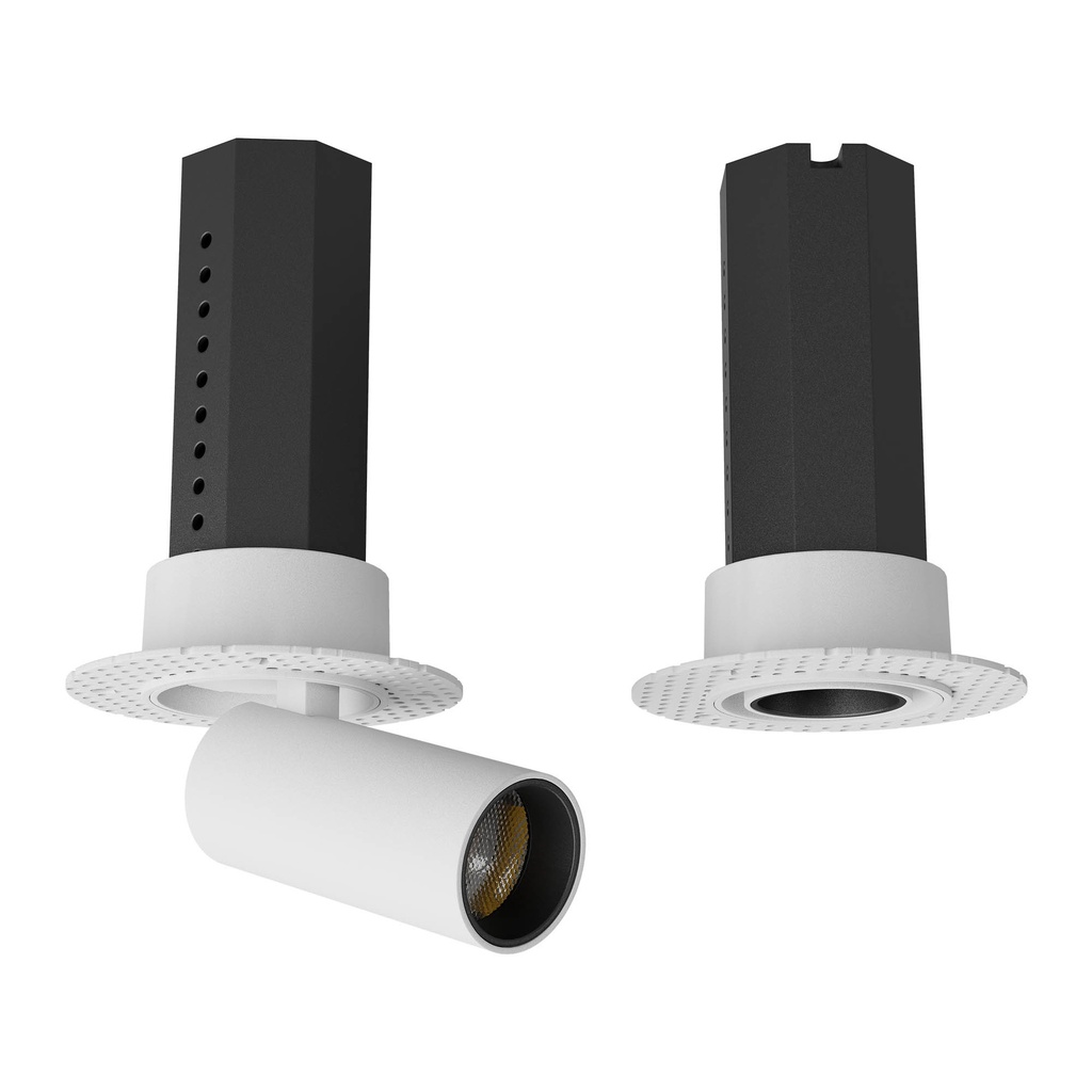 XSKATE REC. TRIM. RETRACTABLE PROJ. 1x6W CRI.90 36dgr UGR<19 3000K IP40 SWH (5.1.2)