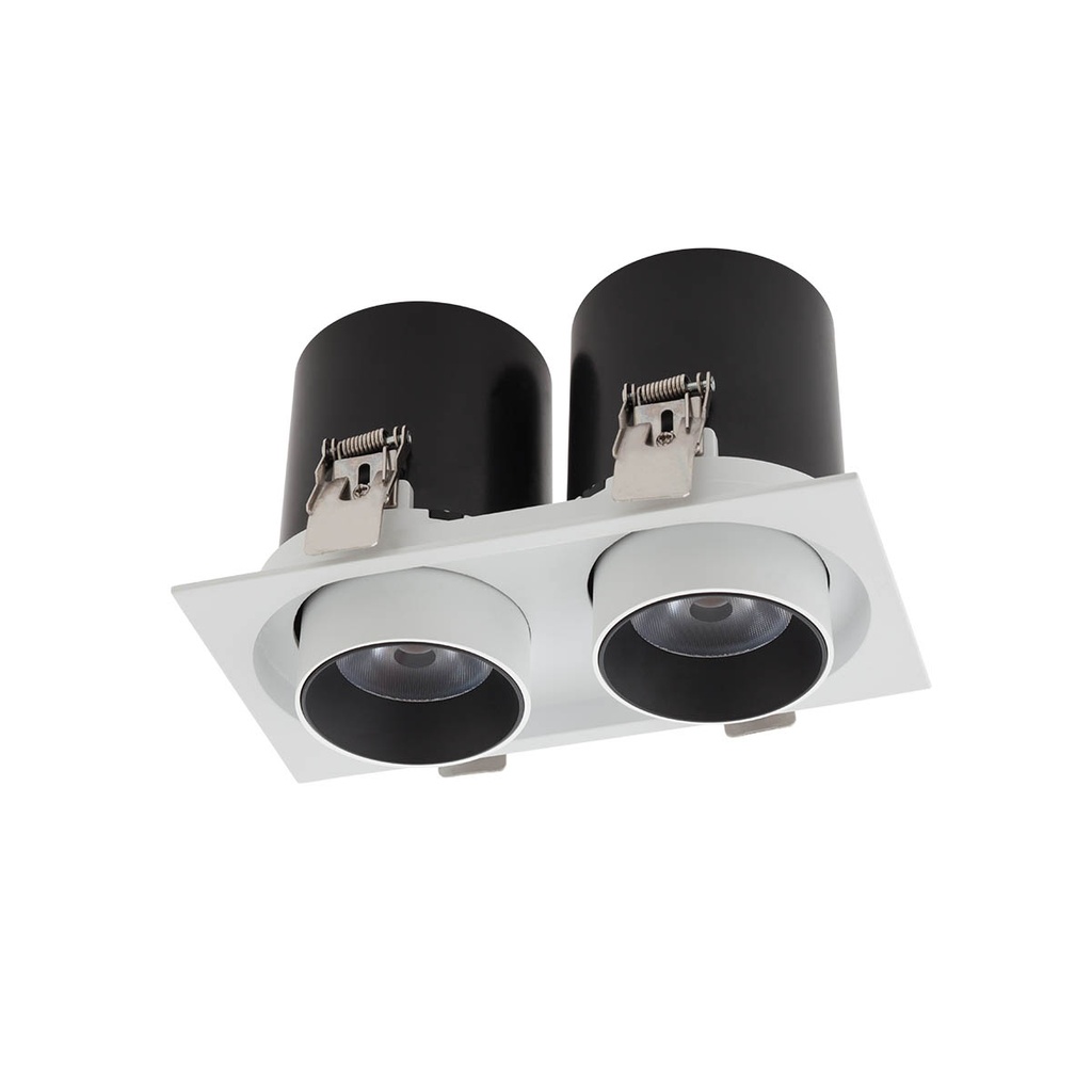 XSLIDE REC. FITTING 2x12W 220-240V AC 3000K CRI.90 IP20 UGR<10 38° SWH (5.1.2)