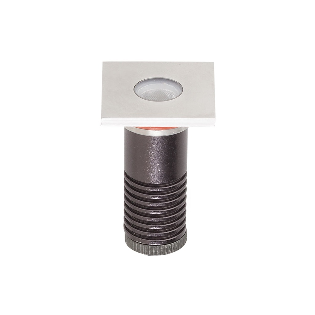 XGROUND GRND. SQ. REC. FITTING 1x1W 24V DC 3000K CRI.80 IP67 45° SS (5.1.2)