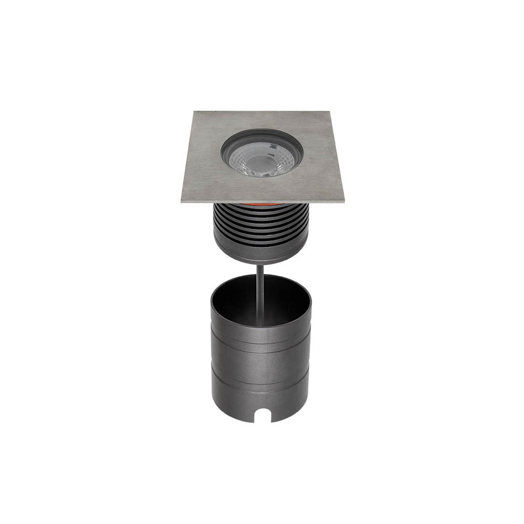 XGROUND GRND. SQ. REC. FITTING 1x15W 100-245V AC 4000K CRI.80 IP67 40° SS (5.1.2)