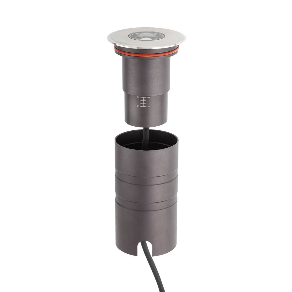 XGROUND GRND. RND. REC. FITTING 8W 12/24V DC 4000K IP67 15-50° SS (5.1.2)