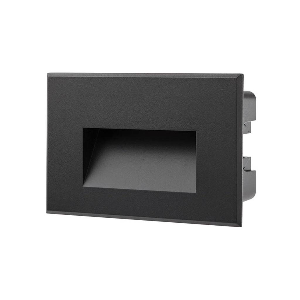 XGHOST IP65 WALL REC. FITTING 3W 230V AC 3000K CRI.80 BK (5.1.2)