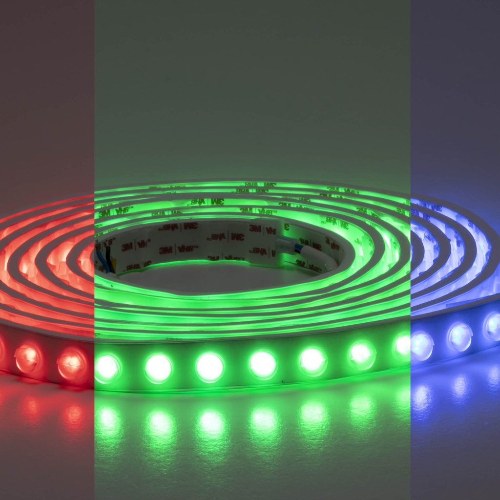 XFLEX WALLWASHER LED STRIP 20W/m reel=5m 42LED RGB IP67 20x45dgr (5.1.2)