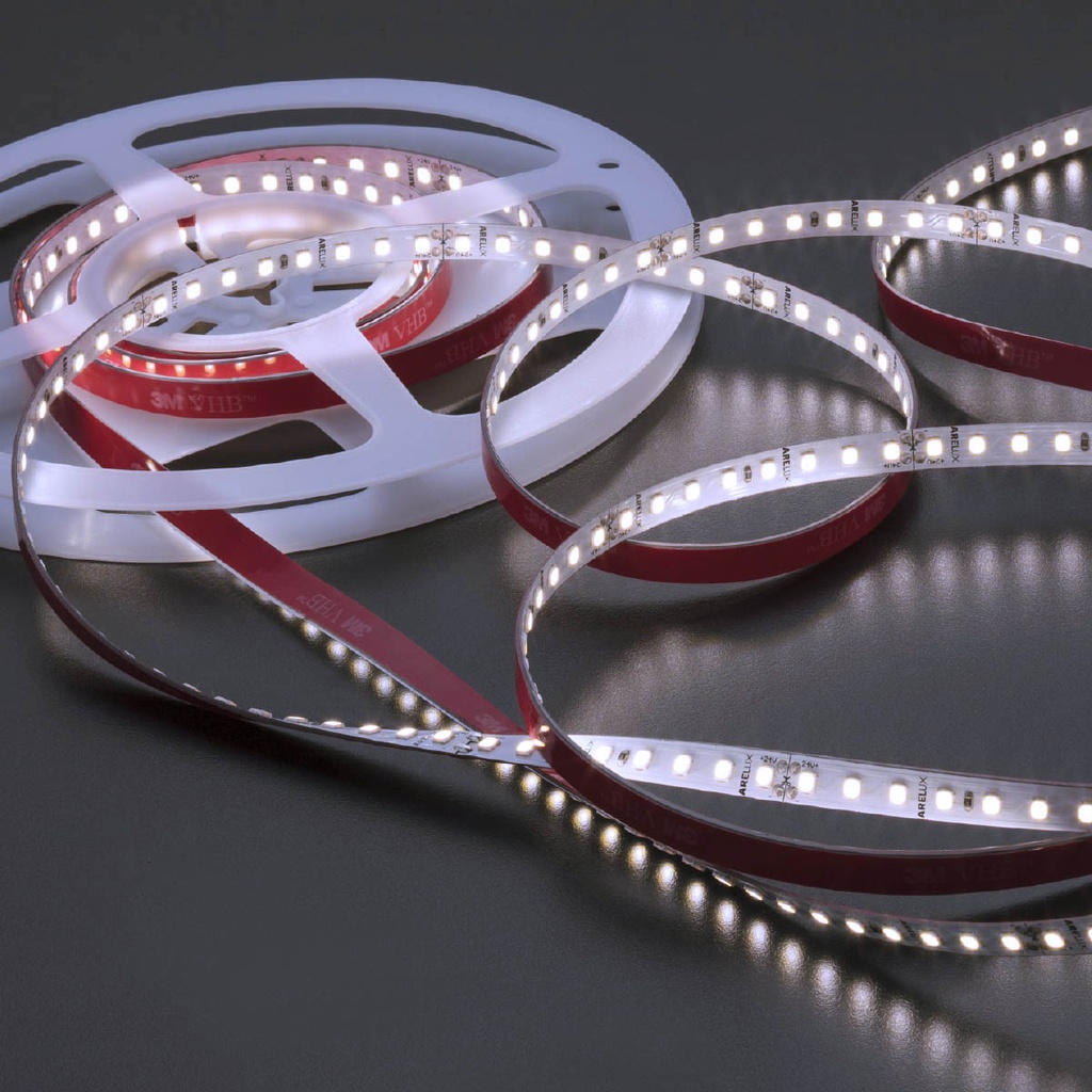 XRIBO IP20 5m/reel LEDS STRIP 12W/m 128 LED/m 24V DC 6000K CRI.80 >115° (5.1.2)
