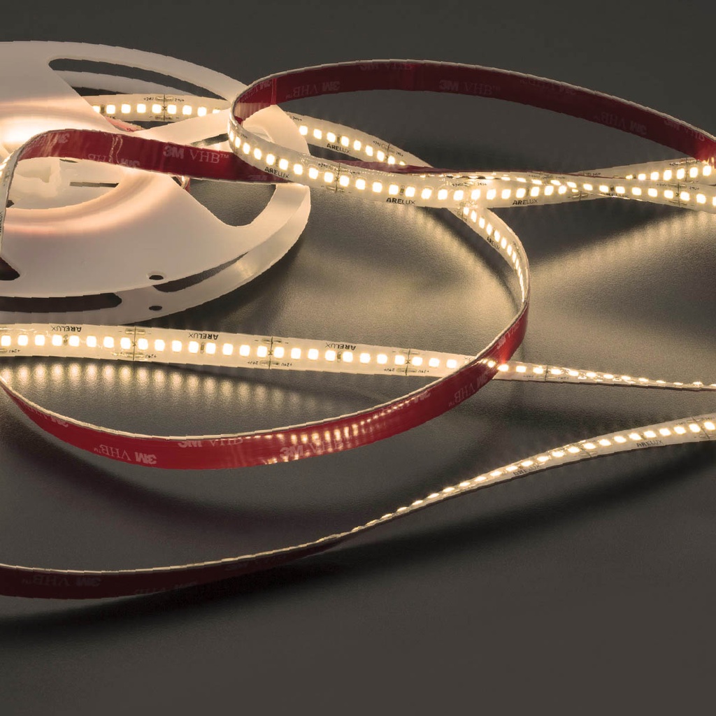 XRIBO IP66 5m/reel LEDS STRIP 18W/m 192LED/m 24V DC 3000K CRI.80 >115° (5.1.2)