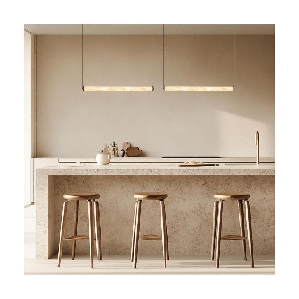 PENDANT LED LINE LIGHT 23W 3000K TRIAC SANDY BLACK - ALABASTER