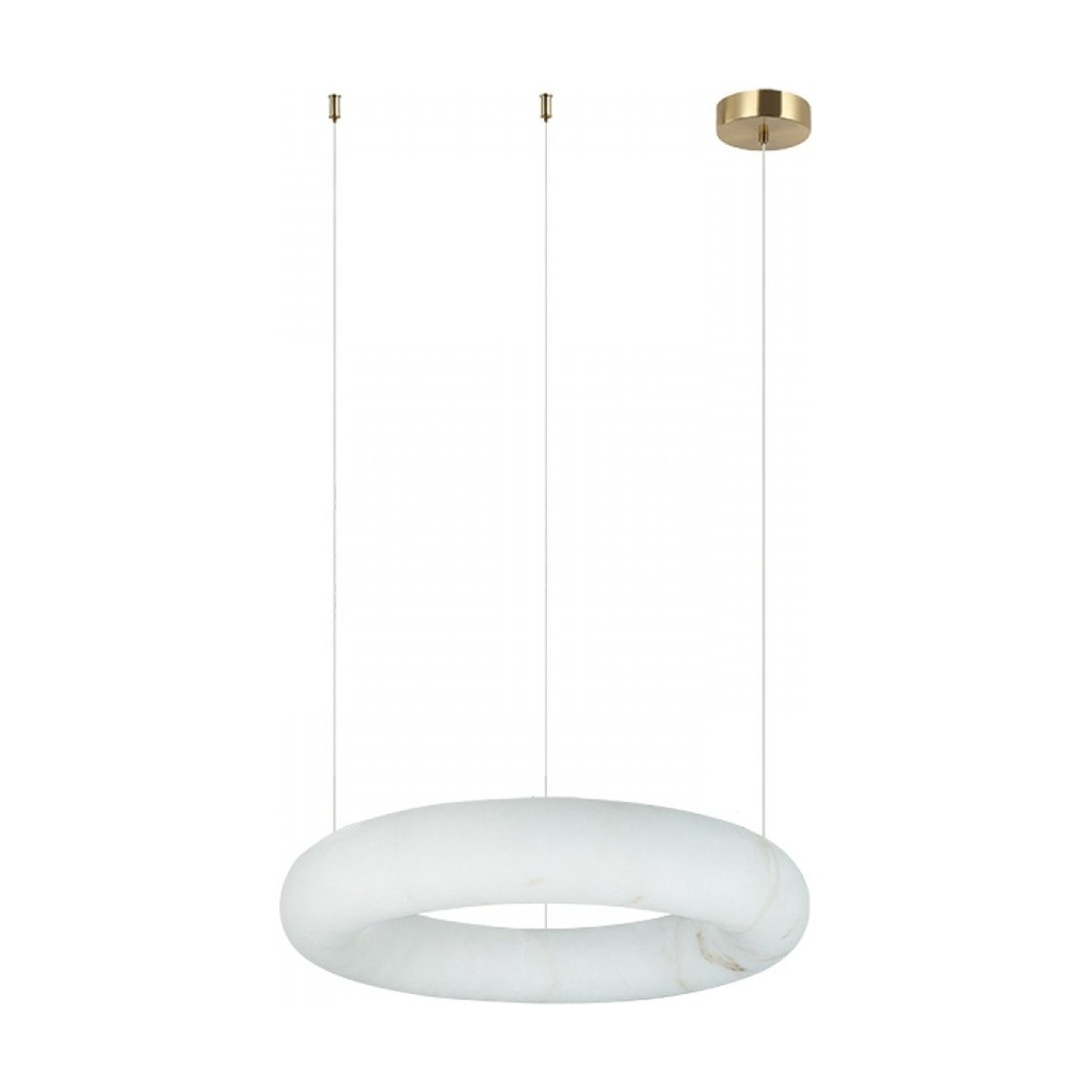 ROUND PENDANT LED LIGHT 25W 3000K TRIAC ALABASTER - BRASS