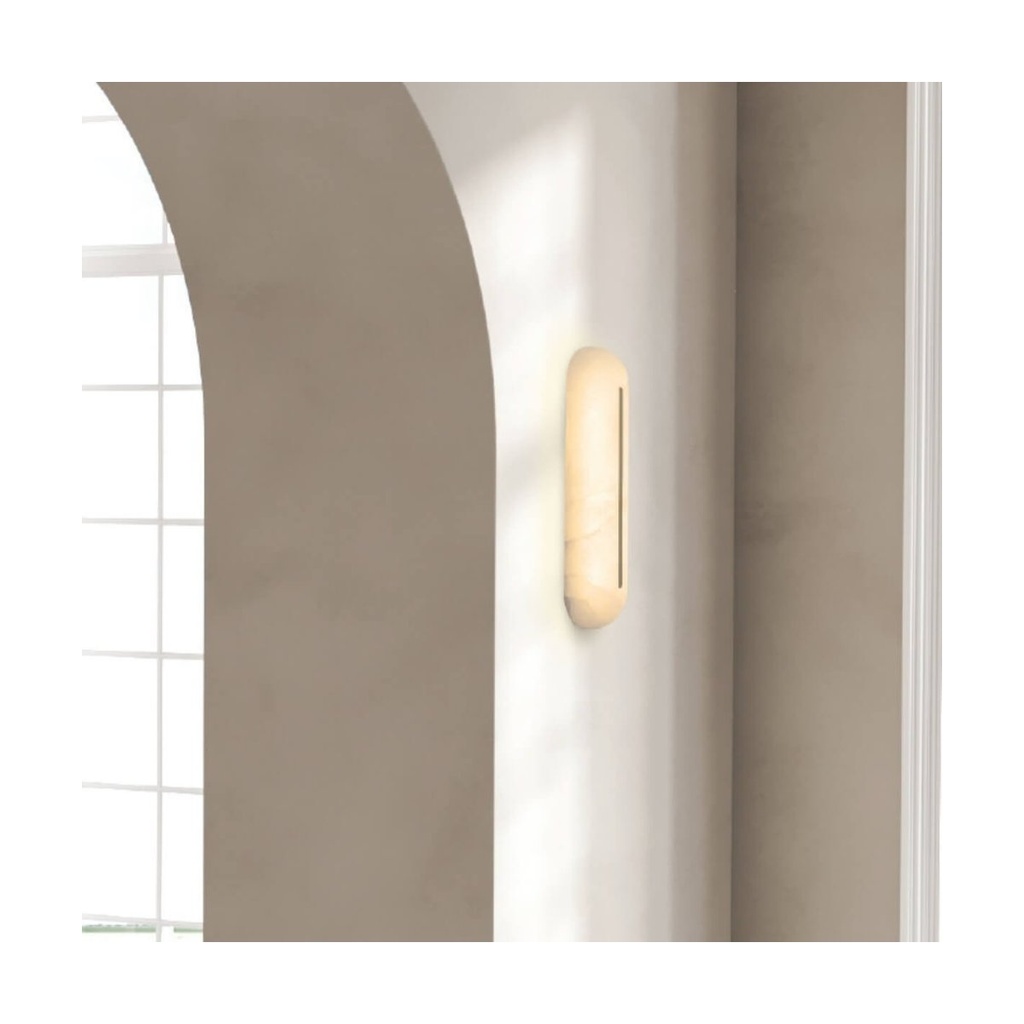 WALL LED LIGHT 14W 3000K TRIAC ALABASTER - BRASS
