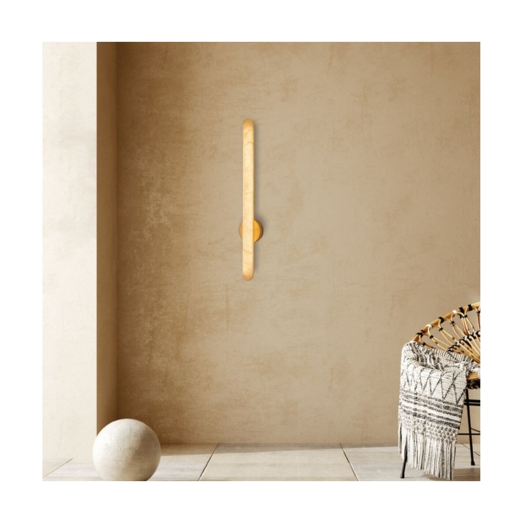 WALL LED LIGHT 19W 3000K TRIAC ALABASTER - BRASS