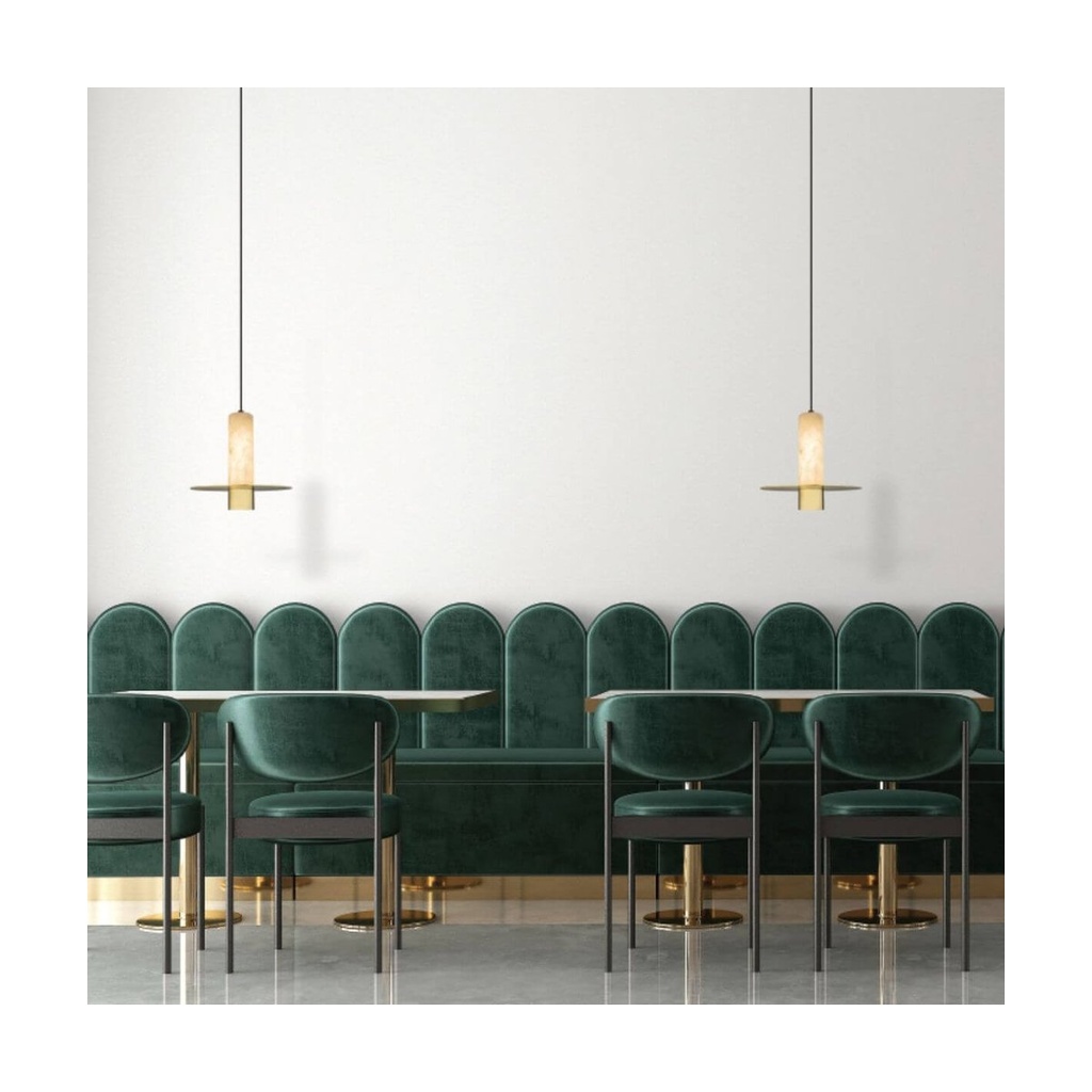 PENDANT LED LIGHT 7W 3000K TRIAC ALABASTER - BRASS