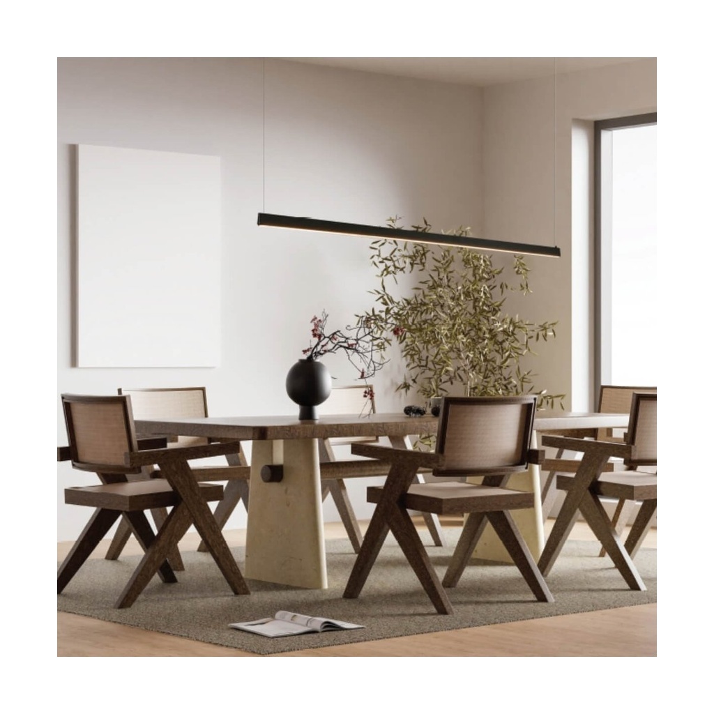 PENDANT LED LINE LIGHT 32W 3000K TRIAC SANDY BLACK