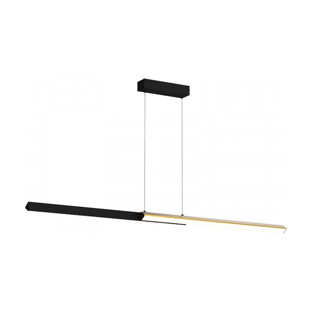 PENDANT LED LINE LIGHT 44W 3000K TRIAC SANDY BLACK - BRASS