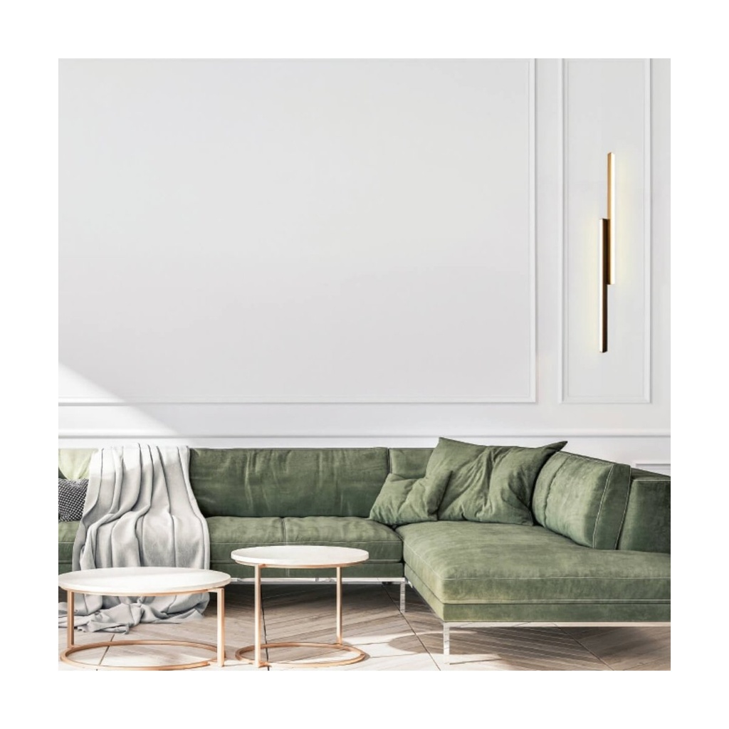 WALL LED LIGHT 26W 3000K TRIAC SANDY BLACK - BRASS