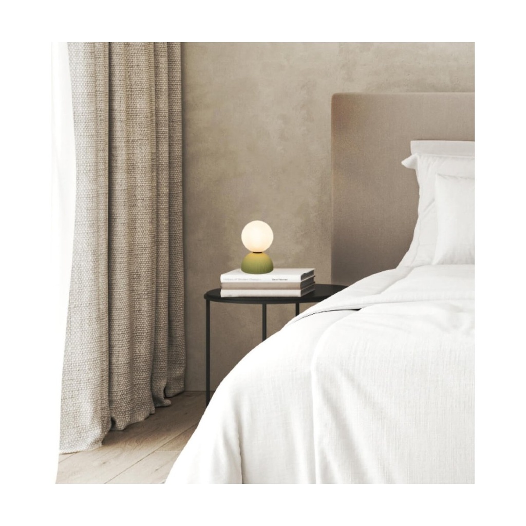 TABLE LIGHT 1xG9 LED MAX 9W CLAY OLIVE GREEN - BLACK