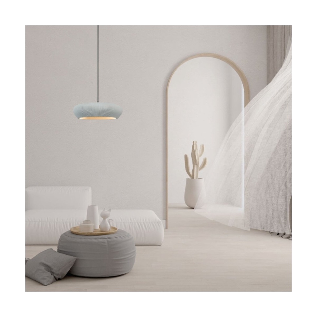 PENDANT LIGHT 2xG9 LED MAX 9W GREY - SANDY BLACK CLAY - METAL