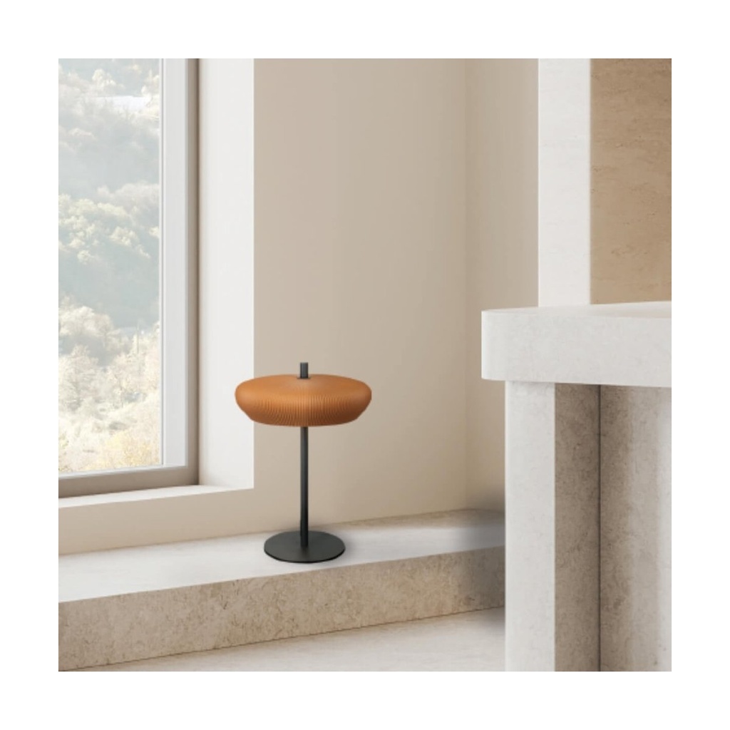 TABLE LIGHT 2xG9 LED MAX 9W TERRACOTTA - SANDY BLACK CLAY - METAL
