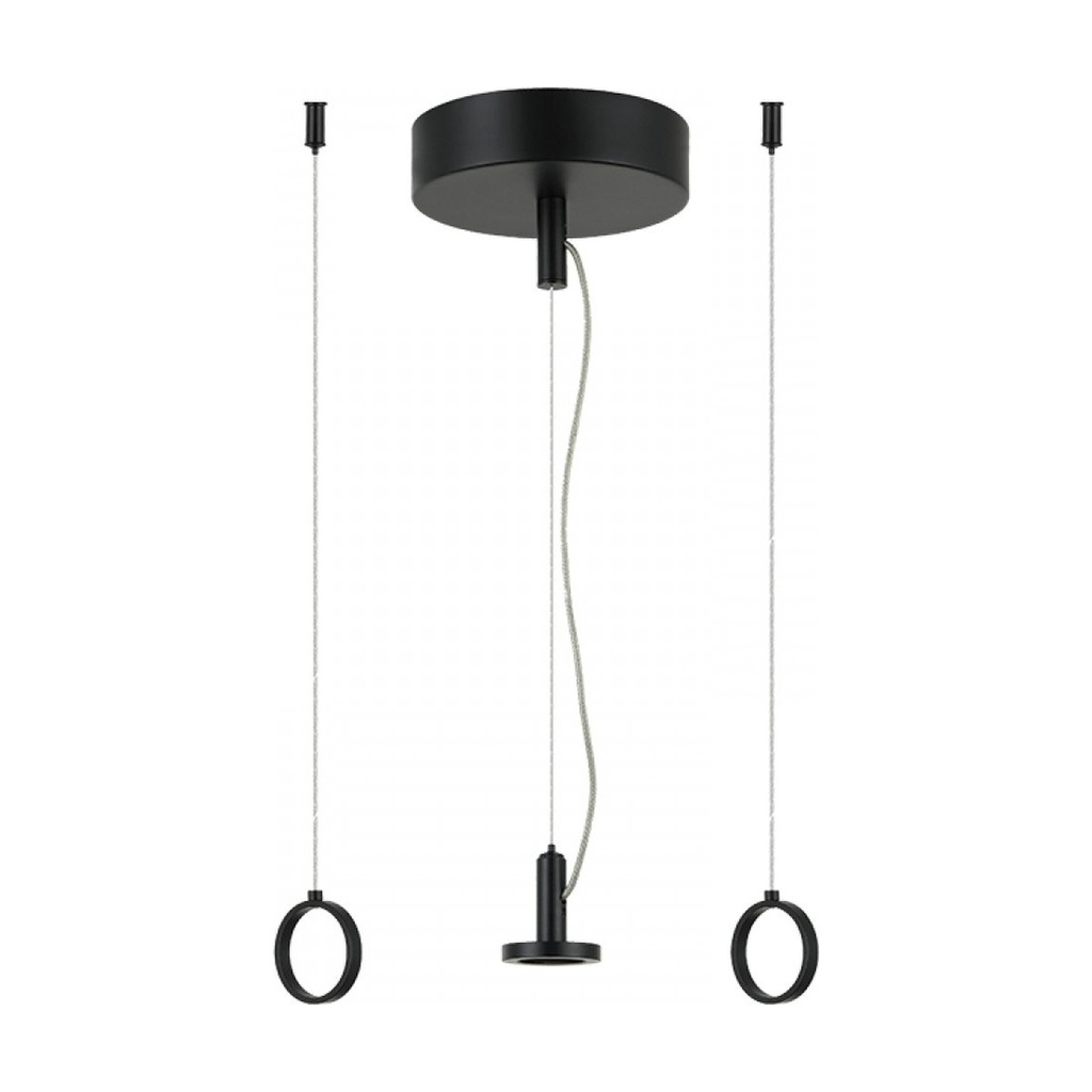 CEILING BASE WITH DRIVER FOR 20-32W PLUG & PLAY MODULAR SYSTEM BLACK