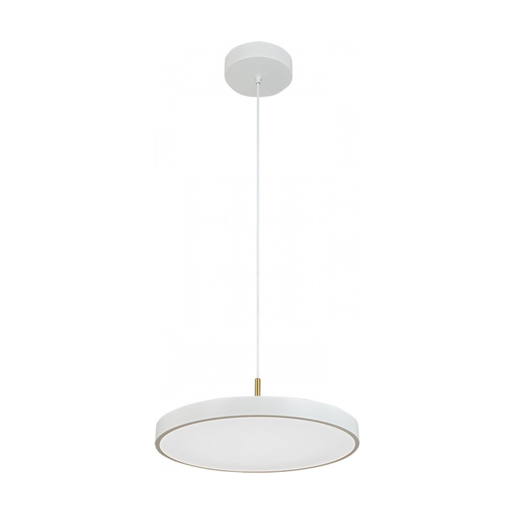 PENDANT LED LIGHT 17W 3000K WHITE MATT - BRUSHED BRASS
