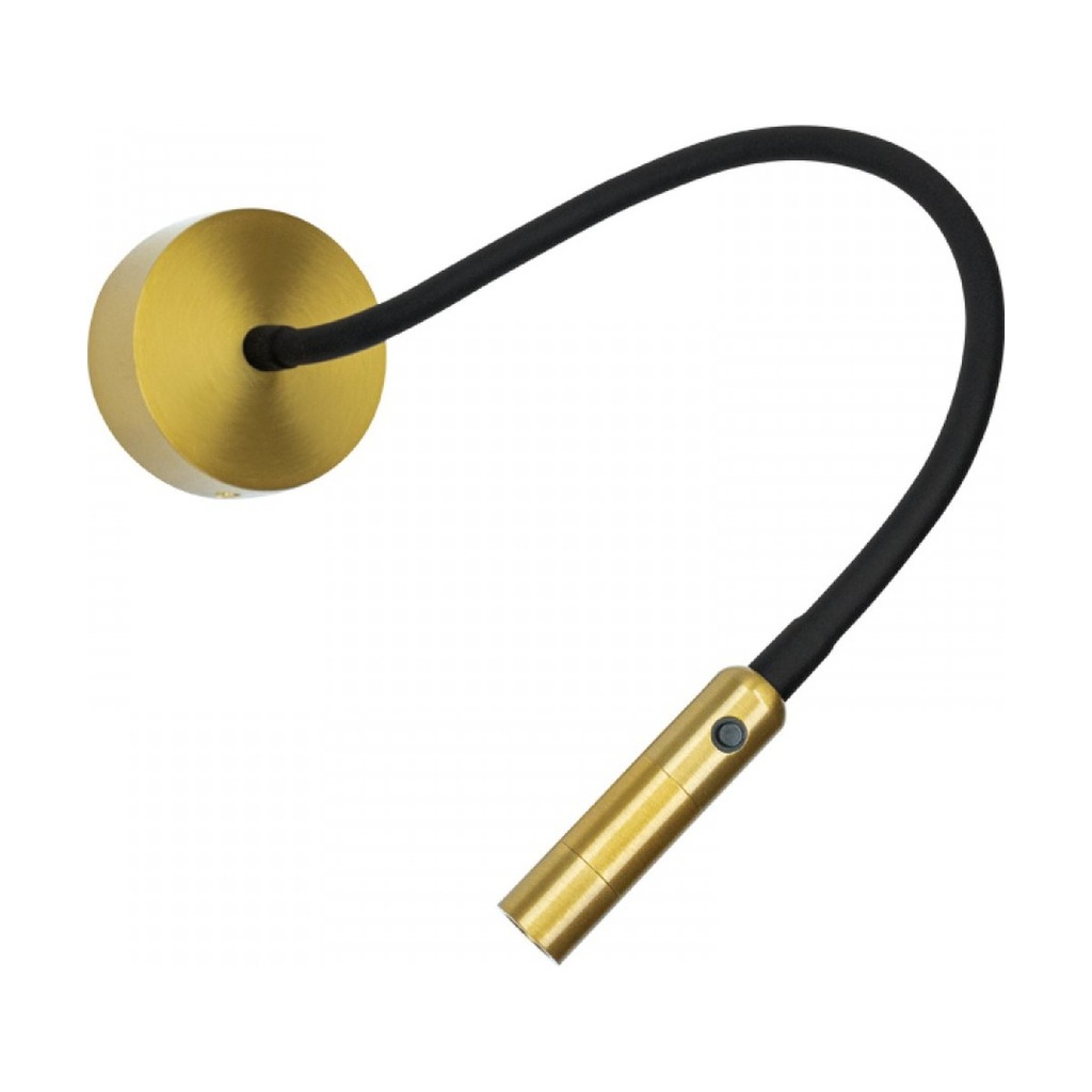 WALL LED READING LIGHT 3W 3000K GOLD MATT METAL - ALUMINIUM