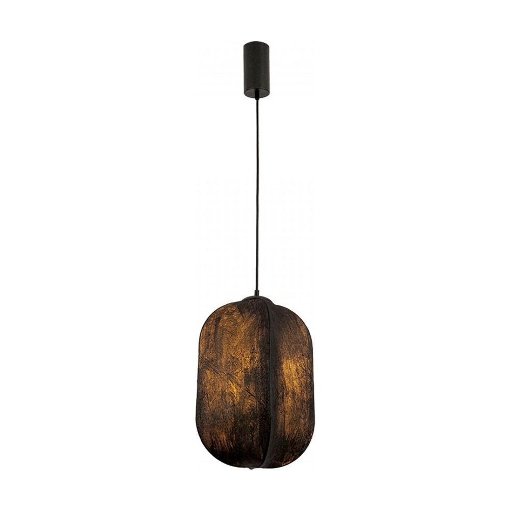 PENDANT LIGHT 1xE27 MAX 15W MULBERRY SILK - METAL BLACK
