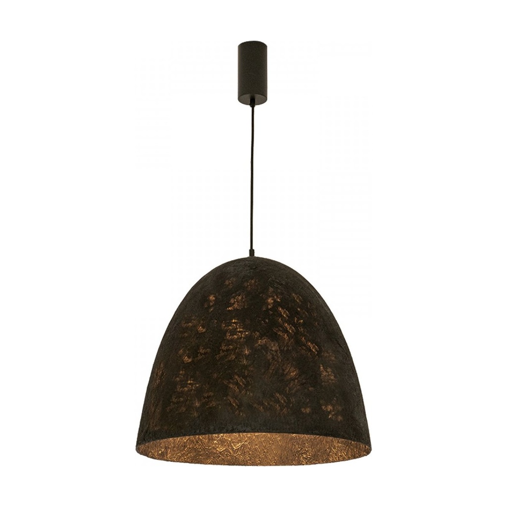 PENDANT LIGHT 1xE27 MAX 15W METAL - PAPER PULP - MULBERRY SILK BLACK