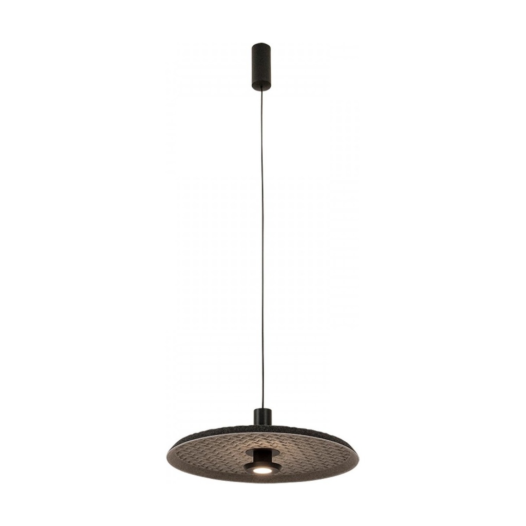 PENDANT LED LIGHT 13W ACOUSTIC LIGHT GREY - BLACK 