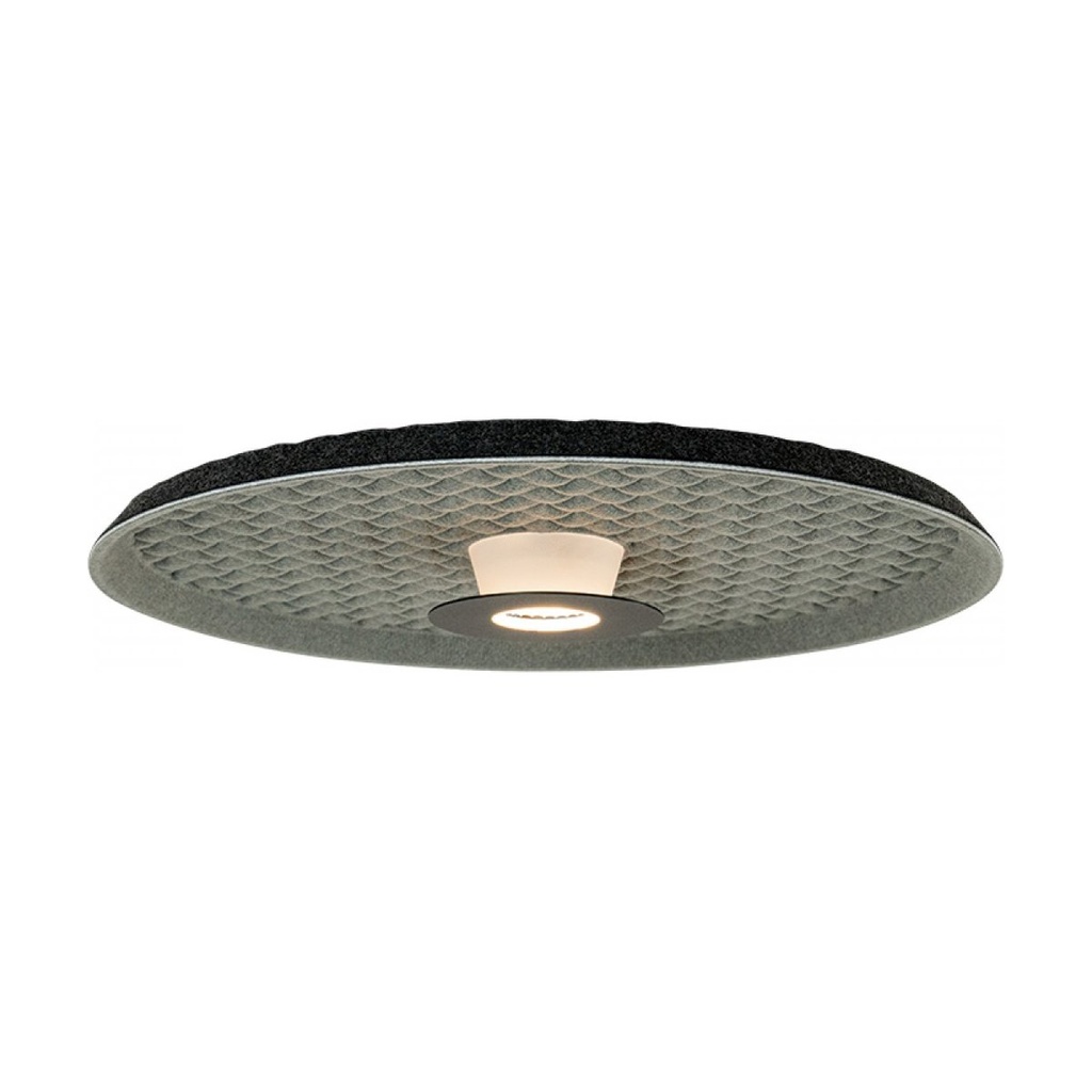 CEILING LED LIGHT 13W ACOUSTIC LIGHT GREY - BLACK 