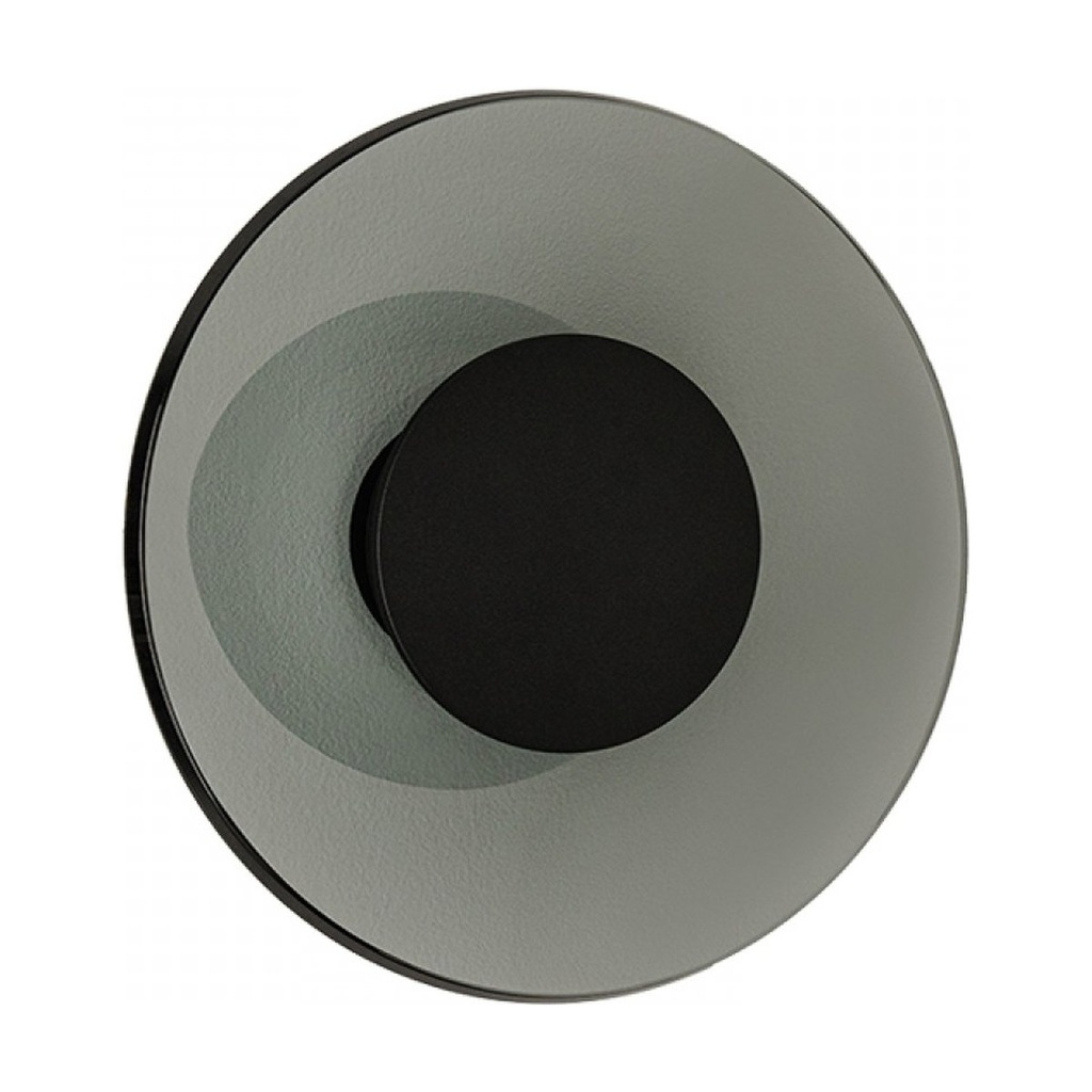 WALLLED LIGHT 18W 2700K-3000K TRIAC BLACK MATT - SMOKED GLASS
