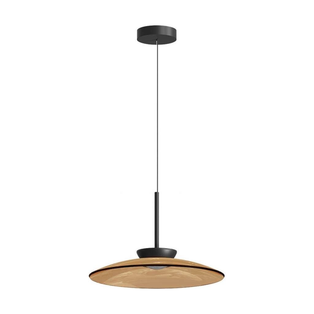 PENDANT LED LIGHT 31W 2700K-3000K TRIAC BLACK MATT - TAWNY GLASS