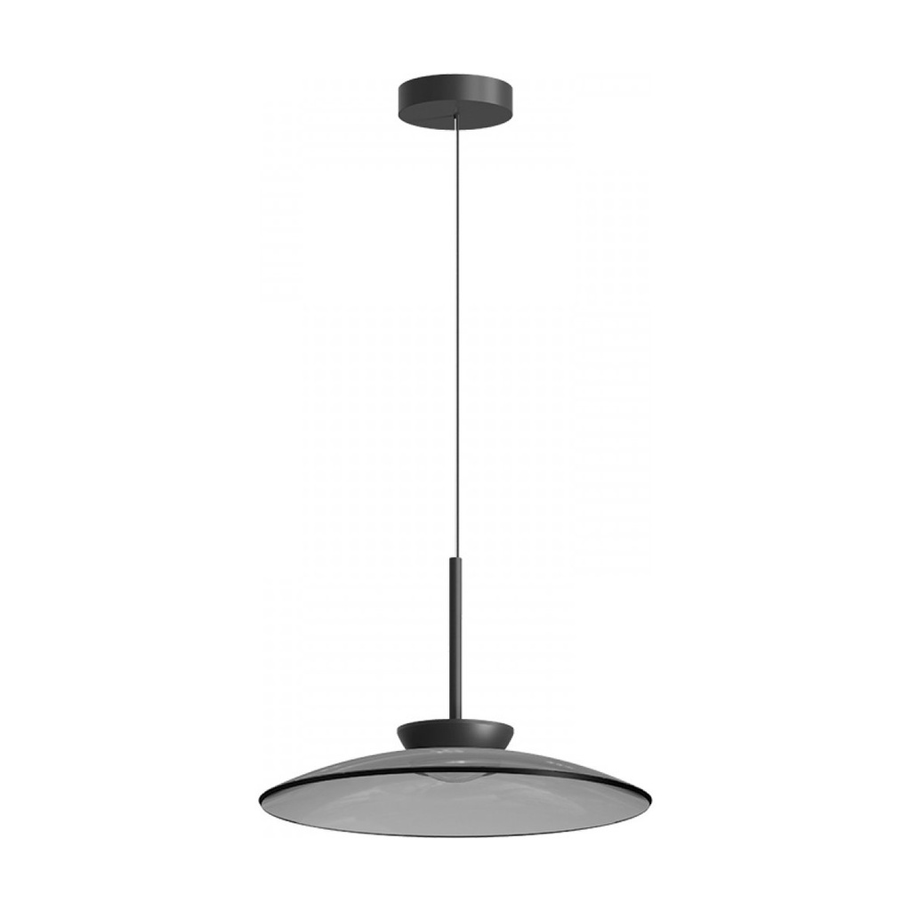PENDANT LED LIGHT 31W 2700K-3000K TRIAC BLACK MATT - SMOKED GLASS