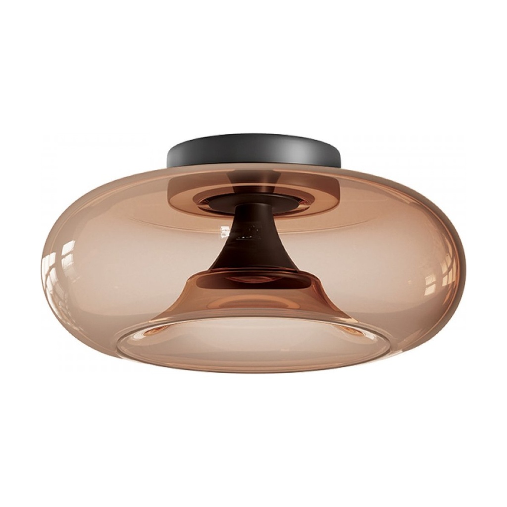CEILING LED LIGHT 30W 2700K-3000K TRIAC BLACK MATT - TAWNY GLASS