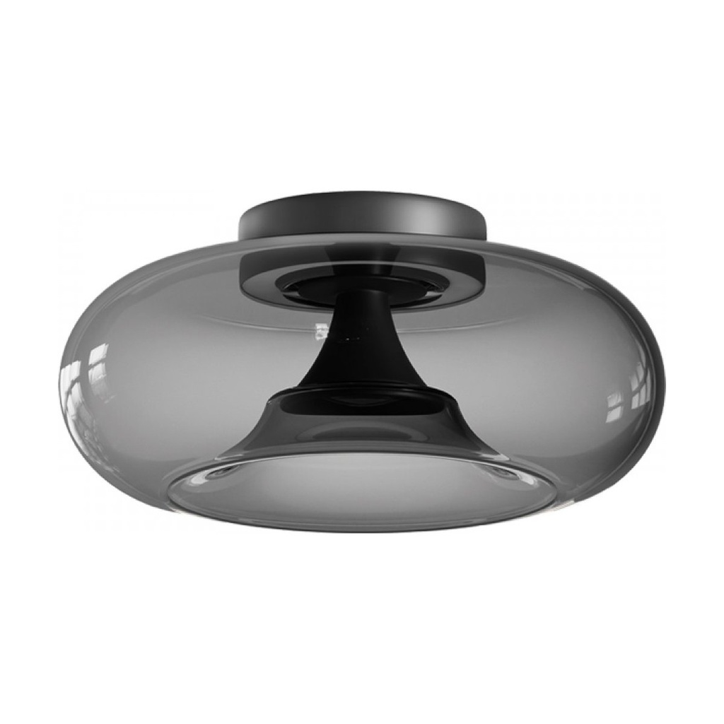 CEILING LED LIGHT 30W 2700K-3000K TRIAC BLACK MATT - SMOKED GLASS