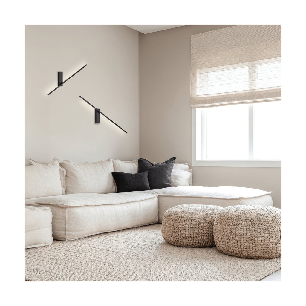 WALL LED LIGHT 14W 3000K SANDY BLACK ROTATABLE ARM