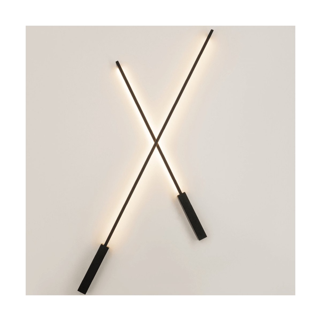 WALL LED LIGHT 14W 3000K SANDY BLACK  METAL - ALUMINIUM - ACRYLIC