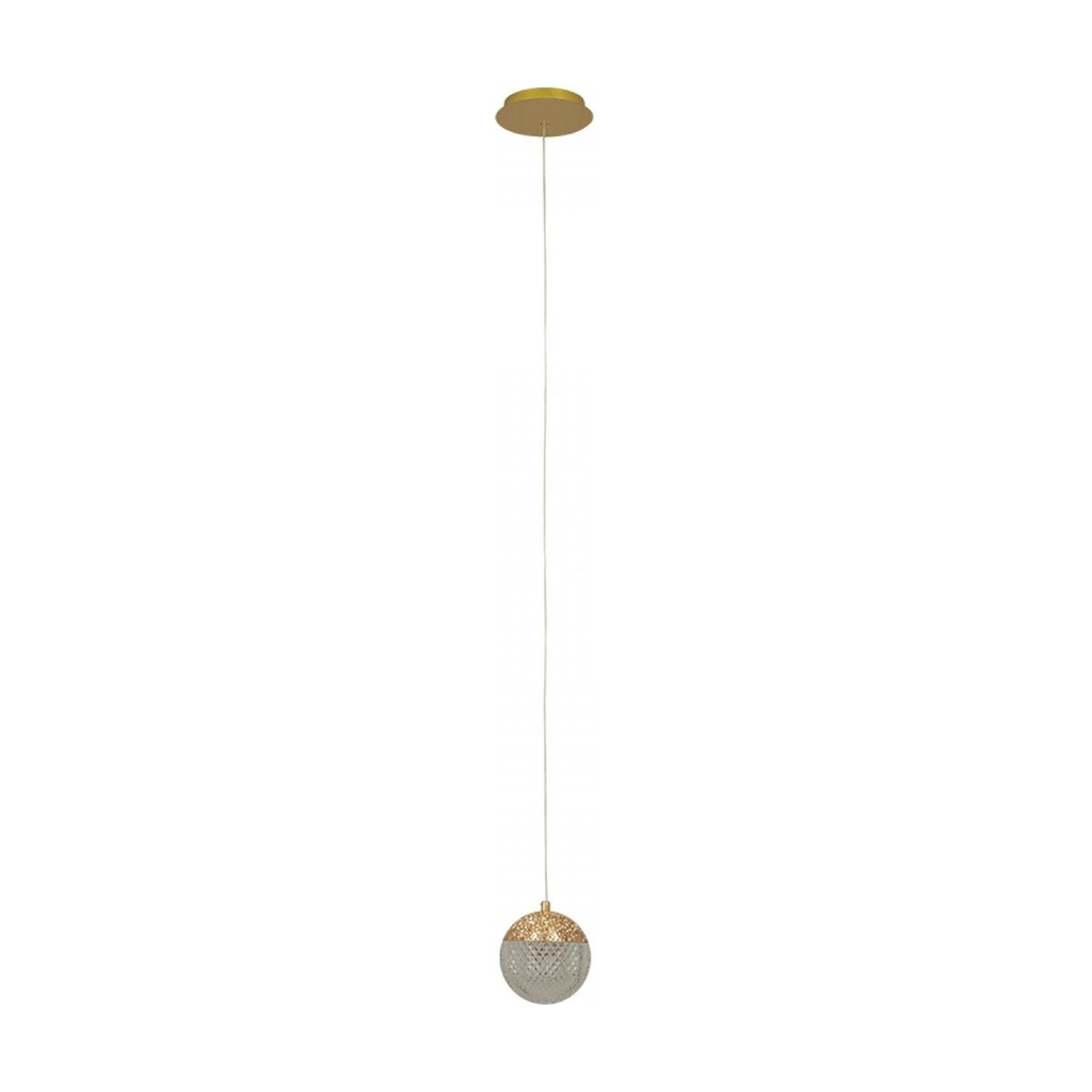 PENDANT LED LIGHT 9W 3000K GOLD ALUMINIUM - ACRYLIC 