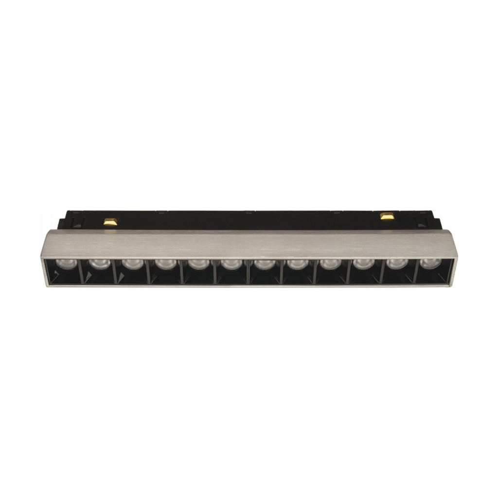 MAGNETIC LINEAR LED GRILLE LIGHT 8W 2700Κ-4000K DALI, SILVER BLACK 